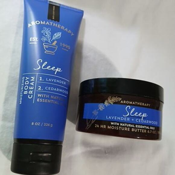 Bath & Body Works Aromatherapy 2 pc set SLEEP:Body Cream/24 HR Body Butter NEW - Picture 4 of 16